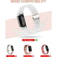 thumbnail image 3 of Wearlizer Resin Band Compatible with Charge 6/Charge 5 Watch Bands for Women Men, Fashion Lightweight Wristband Strap Accessories with Metal Buckle for Charge 5 Smartwatch, 3 of 6