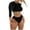 Black, variant on Great Gifts for Less Ofreoo Swim Suit Women High Waist Rash Guard Swimwear Long Sleeve 3PC Swimsuit