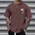 thumbnail image 2 of T Shirts for Men 1/4 Short Sleeve Big and Tall Lounge Wear Shirts Lightweight Printing Crew Neck Casual Outdoor Basic Basic Tee, 2 of 5