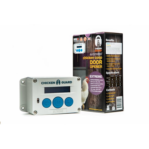 ChickenGuard 'Extreme' Automatic Chicken Coop Pop Door Opener Lifts Up