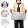 thumbnail image 5 of Collapsible Storage Bins Fabric Shelf Baskets with Handles 16.9"x11.4"x7.7" Closet Organizer Lavender Pink Marble, 5 of 8