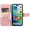 thumbnail image 2 of Compatible with iPhone 14 Pro Max Case Glitter Bling with Card Holder Stand Leather Flip Wallet Diamond Butterfly Protective Case for iPhone 14 Pro Max 6.7 inch Crystal Rose Gold, 2 of 14