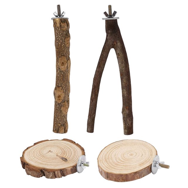 Percha de loro Methold 4 piezas plataforma de salto