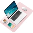 thumbnail image 2 of Desk Mouse Pad, 23.6" x 11.8" PU Leather Desk Mat, Extended Mouse Pad, Waterproof Desk Blotter Protector, Ultra Thin Small Laptop Keyboard Mat, Non-Slip Desk Writing Pad for Office Home, 2 of 6
