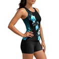 thumbnail image 5 of Women's Two-Piece Swimsuit Set with Padded Bra Sleeveless Round Neck Casual Printed Beachwear, 5 of 9