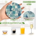 thumbnail image 5 of 6 Pcs Drink Coasters with Holder 3.94in Woven Coasters for Drinks Blue Marine Life Patterns Coaster Set for Protection Table, 5 of 7