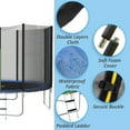 thumbnail image 3 of Lacoo 12 FT Patio Trampoline Outdoor Jumping Trampoline with Safety Enclosure, Blue, 3 of 7