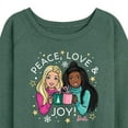 thumbnail image 3 of Barbie - Holidays & Christmas - Peace Love & Joy - Women's Lightweight French Terry Long Sleeve Shirt, 3 of 5