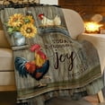 thumbnail image 2 of Rooster Blanket Chicken Hen Throw Blankets Plush Cozy Flannel Fleece Ultra Soft Fuzzy Farm Sunflower Party Blanket Animal Gifts for Girls Women Men Boy Kids Adult 50"X40", 2 of 6
