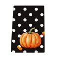 thumbnail image 1 of Fiudx Liquidación de ahorros de invierno Toalla de Halloween con estampado de calabaza, toalla pequeña para limpieza de cocina, paño de cocina, 1 of 1