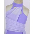 thumbnail image 6 of CHICTRY Big Girls Ruched Lyrical Ballet Dance Dress Contemporary Dance Costume Lavender 14, 6 of 7