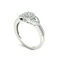thumbnail image 2 of 3/8Ct TDW Diamond 10K White Gold Cluster Halo Engagement Ring, 2 of 5