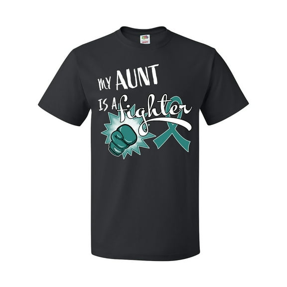 Inktastic Ovarian Cancer Awareness My Aunt is a Fighter T-Shirt