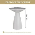thumbnail image 6 of Fsbecl Round Metal Outdoor End Table, White, 6 of 8