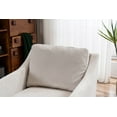 thumbnail image 6 of Large Swivel Chair, Swivel Accent Sofa Chair, Modern Upholstered Linen Fabric Side Chair Armchair Reading Chair, Soft Gradient Color, Comfortable to Sit, for Reception Living Room, Beige, 6 of 9