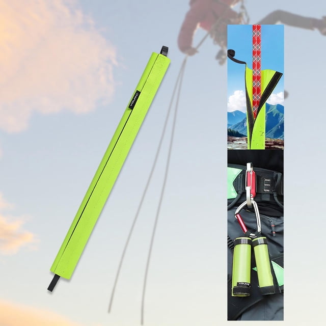 Protector de cuerda para escalada en , funda protectora para cuerda de arborista, verde para escalada de árboles, espeleología, rapel y rappel. 50 cm x 11 cm