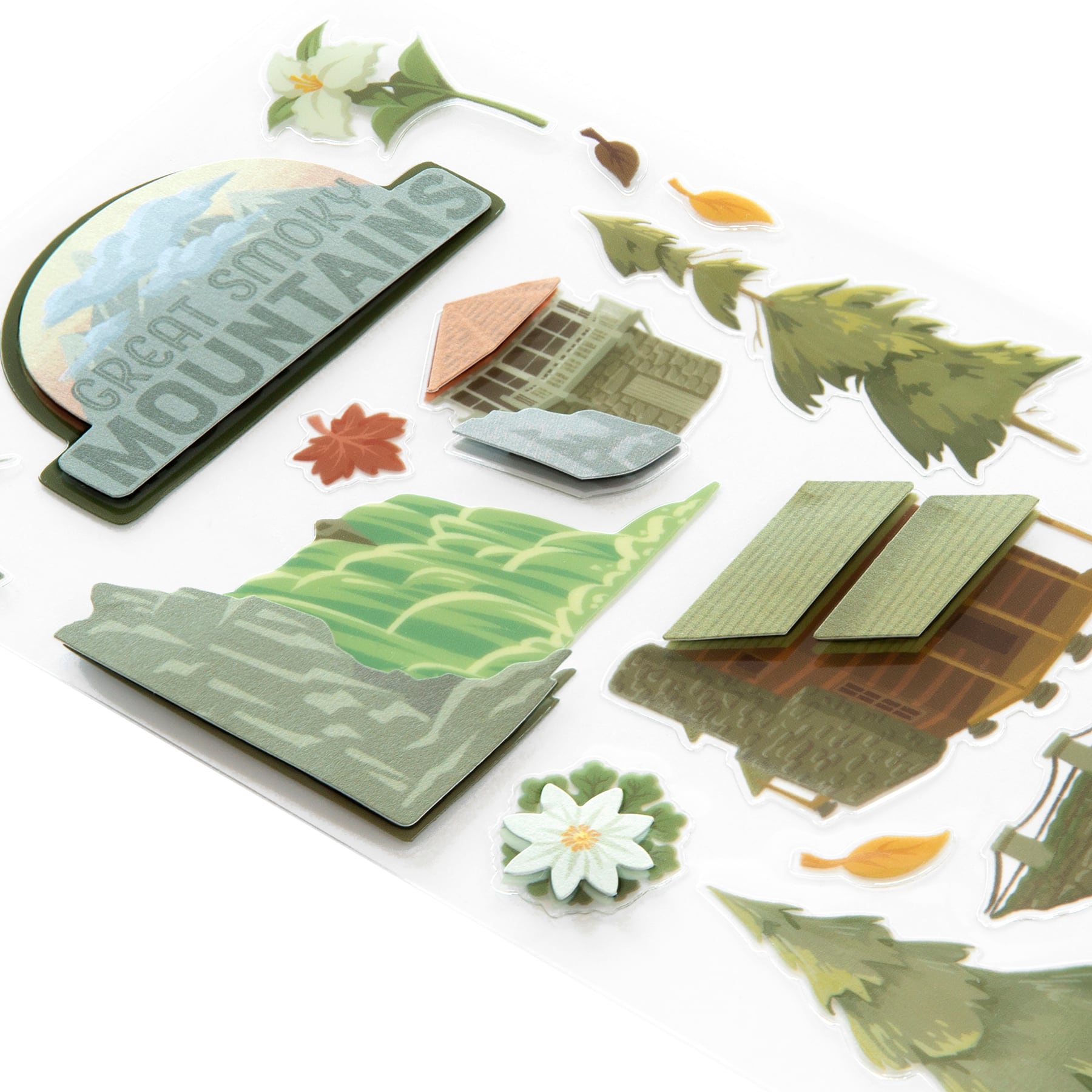 Recollections Smoky Mountain Dimensional Stickers, 12 Pack