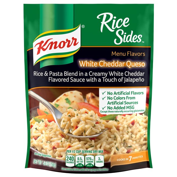 Knorr White Cheddar Queso Rice Side Dish, 5.6 oz