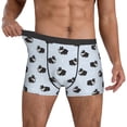 thumbnail image 3 of Men's Boxer Briefs, Fat boston terrier dog funny Soft Comfy Mens Underwear Boxer Briefs Breathable With Widen Waist, 3 of 7