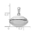 thumbnail image 2 of FJC Finejewelers 925 Sterling Silver Rhodium Plated Polished Football Charm 18 mm, 2 of 6