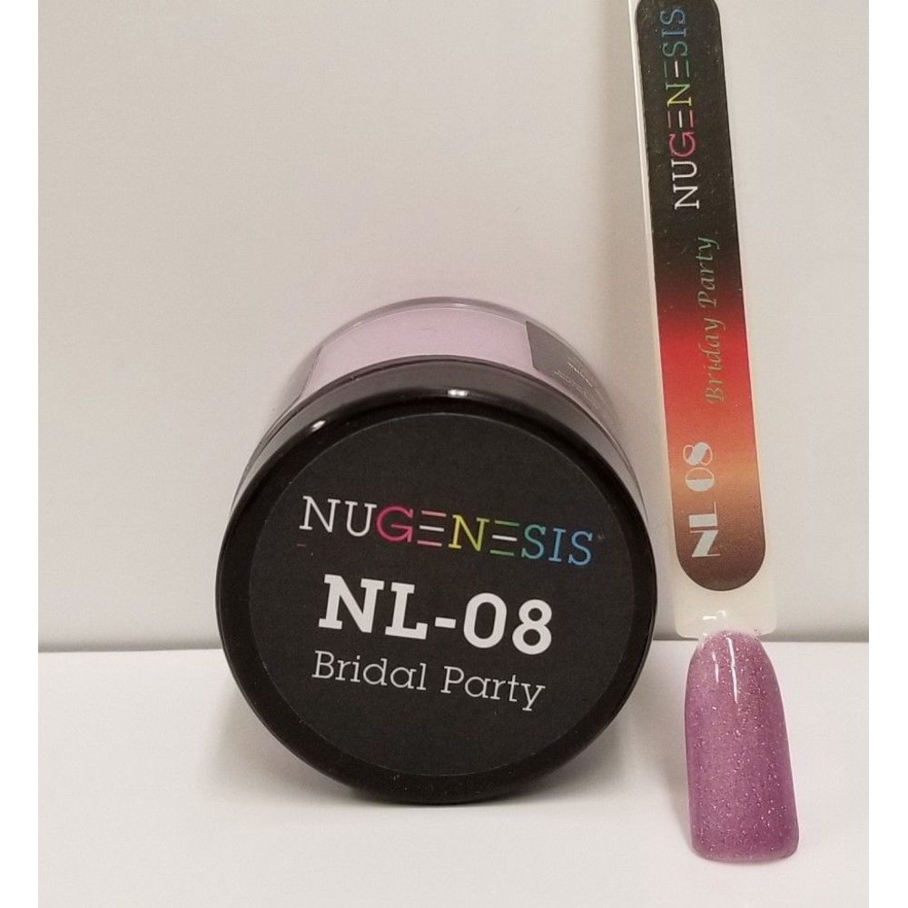 NUGENESIS Nail Color Dip Dipping Powder 1oz/jar NL08 BRIDAL PARTY