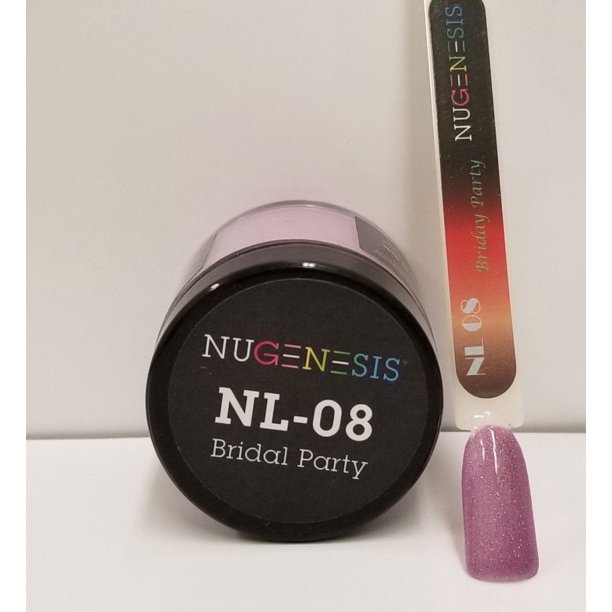 NUGENESIS Nail Color Dip Dipping Powder 1oz/jar NL08 BRIDAL PARTY