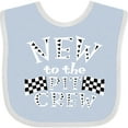 thumbnail image 3 of Inktastic New to the Pit Crew Racing Flags Boys or Girls Baby Bib, 3 of 4