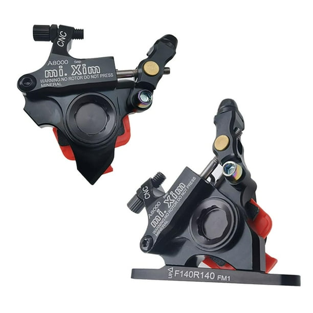 Juego de pinzas de freno de disco hidráulico para bicicleta Premium, línea trasera delantera para bicicleta Negro kusrkot Pinzas de freno hidráulico de bicicleta
