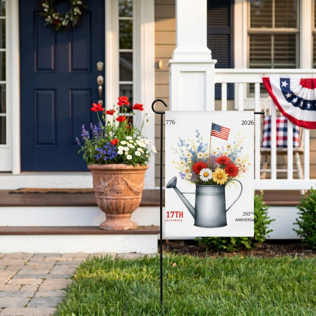 America's 250th Anniversary USA Flag Garden Yard Decor 28x40 Inch Large Banner for 4th of July Celebration