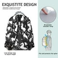 thumbnail image 4 of Unicorn and Horse Floral Print Student School Backpack with Pony Foal Rainbow Pattern Retro Rural Cute Design, 4 of 5
