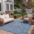 thumbnail image 3 of SAFAVIEH Courtyard Morven Geometric Indoor/Outdoor Area Rug, Navy/Grey, 8' x 11', 3 of 10