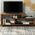 thumbnail image 2 of Walker Edison Modern Solid Wood TV Stand for TVs up to 50" - 60", Amber, 2 of 15