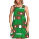 thumbnail image 1 of Easygdp Cute Santa para Vestido Transpirable de Mujer, Vestido Suelto de Manga Corta con Pliegues y Bolsillos para el Verano, 1 of 7