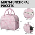 thumbnail image 6 of Lunch Bag Lunch Box for Women Reusable Insulated Lunch Cooler Bags,Large Capacity for Work Travel Picnic,Water-Resistant Pioneer Colorful Floral Lunch Tote Bag Gifts for Woman Mom Pink, 6 of 6