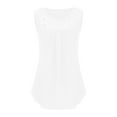 thumbnail image 3 of under $5 JINMGG Women's Fashion Solid Color Square Neck Comfortable Loose T-Shirt Sleeveless Blouse Casual Tops White XL, 3 of 7