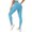 Blue, variant on Women's Seamless Butt Lifting High Waisted Yoga Pants, Tummy Control Firming Peach Hip Leggings for Workout, for Running, Yoga or Gym Training in Summer Blue M