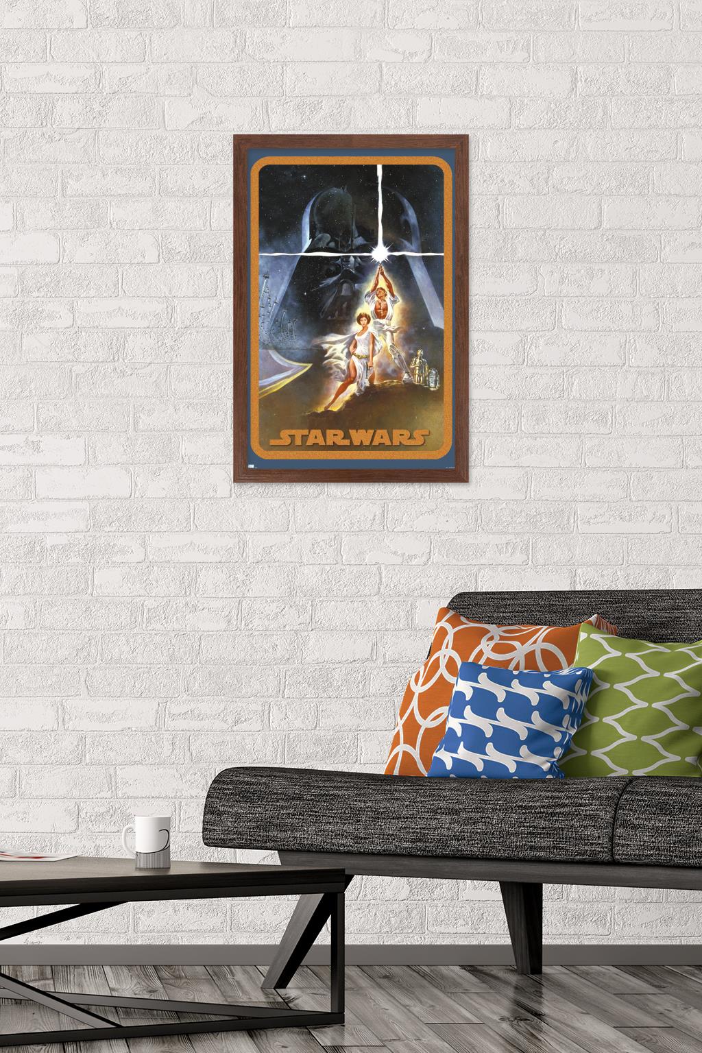 Star Wars: A New Hope - Galaxy Pose Wall Poster, 14.725" x 22.375" Framed