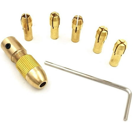 

Southwit Copper Chuck Set Miniature Electric Self-Tightening Drill Chuck Brass Drill Collet Bit Set Mini Motor Accessory Rotary Tool 2.35mm