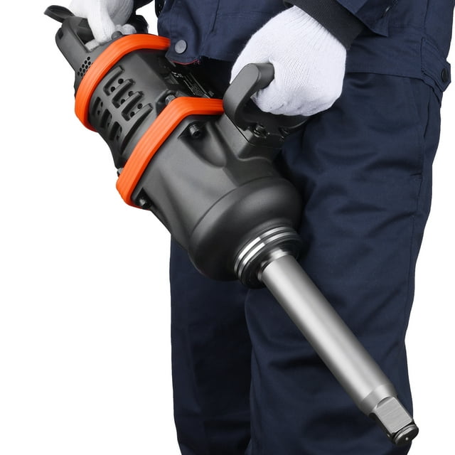KFFKFF Air Impact Wrench, 1 Inch,Capable of 5175 ft-lbs Impressive Reverse Torque Output,Pneumatic Impact Tool with 8 Inch Extended Anvil,for Heavy Machinery,Semi-Truck, Bus Repairs and Maintenance