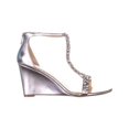 thumbnail image 4 of Womens Jewel Badgley Mischka Meryl Wedge Sandals, Silver, 4 of 5