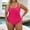 Watermelon Red, variant on Women's Plus Size Swimwear Monokini Push Up Bathing Suit for Women Deep U Neck Summer Beach Vacation plus Swim Suit Swimwear Women Shorts plus Bathing Suits for Women plus Size Swimsuit Bottoms
