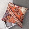 thumbnail image 7 of nygtbtfer Ethnic Chair Seat Throw Pillow Large Vintage Floral Orange Home Decor Square Cushion Covers | Set of 2 24x24in, 7 of 7