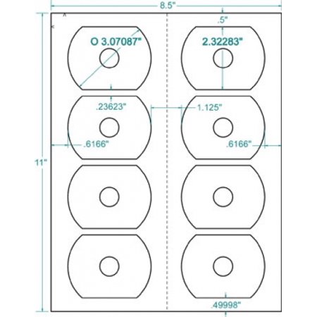 - CheckOutStore Compulabel 312682 Business Card CD Labels (100 White Sheets 800 CD Labels)