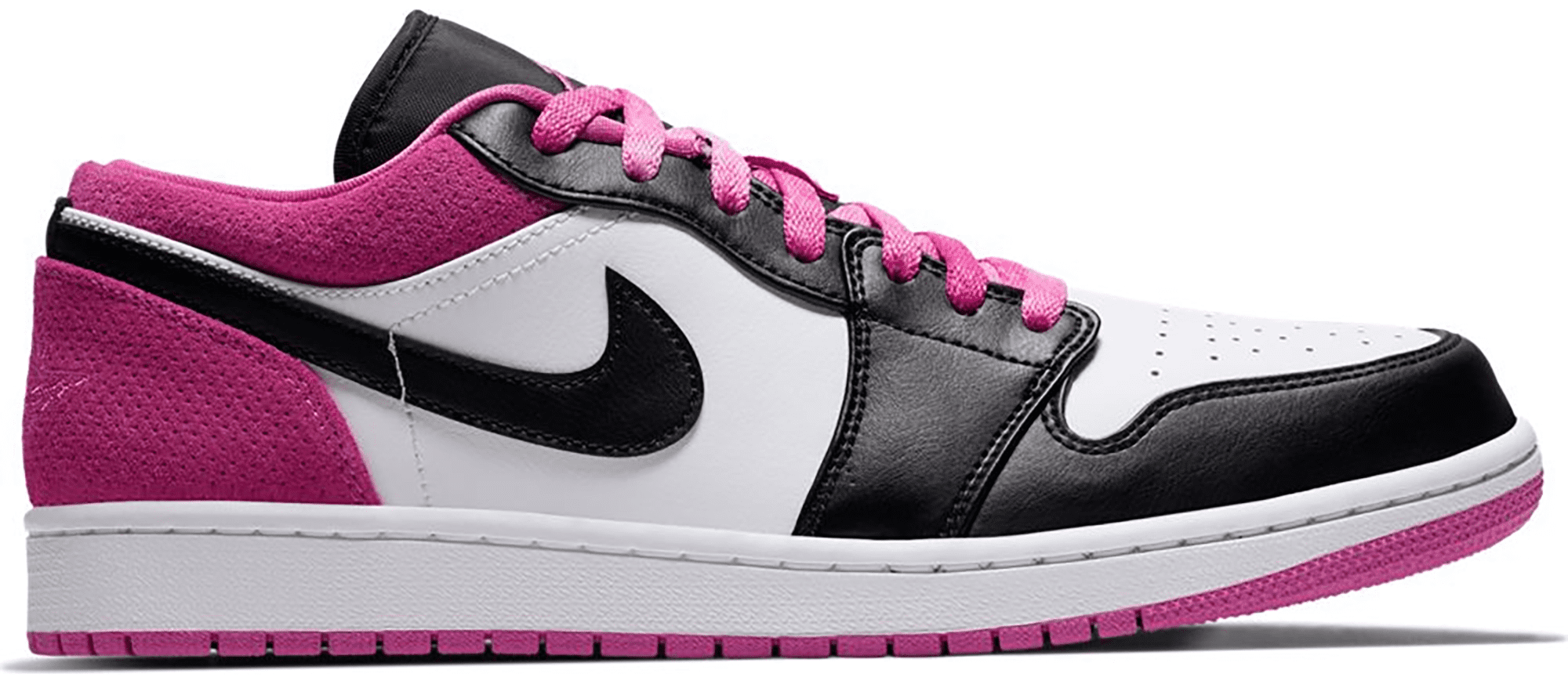 Jordan 1 Low Black Active Fuchsia - CK3022-005 - Walmart.com