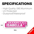 thumbnail image 2 of ISABELLA Classic Street Sign (2 Pack) Childrens Name Room Sign Road Sign | 4" X 18" Aluminum Metal Address Sign, 2 of 5