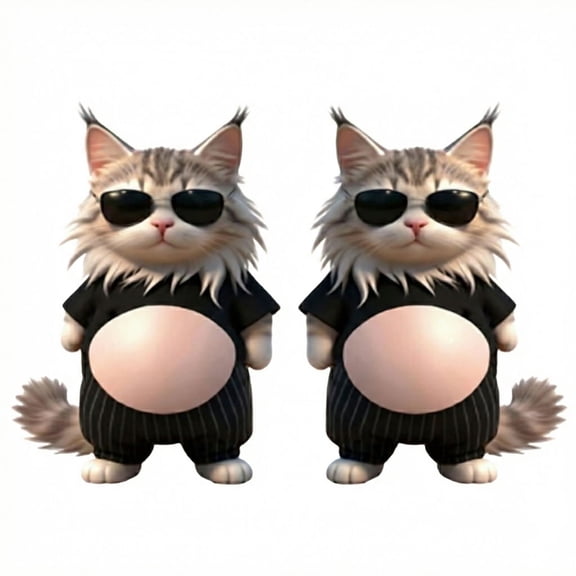Cat Belly Squishy Sticker Gift 3D Soft Silicone Anti-Collision Decal for Phone Water Bottle Diary Decor Sensory Relief