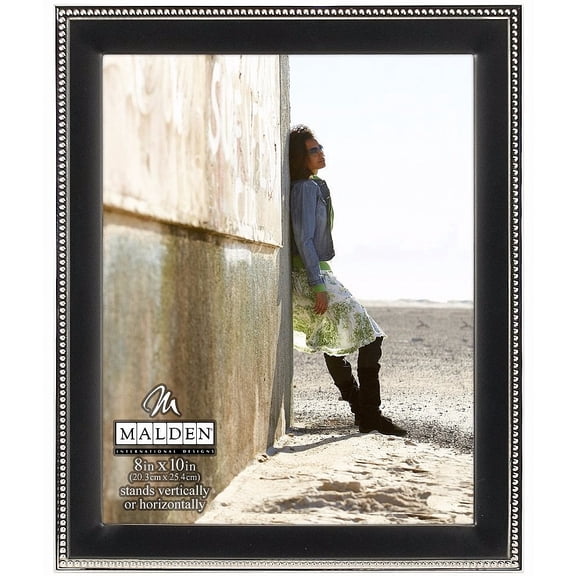 2-tone black frame with caviar bead trim 8x10 frame - 8x10