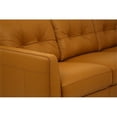 thumbnail image 3 of Bowery Hill Leather Caramel Sofa Rectangular Button Tufting 83" Unassembled, 3 of 4