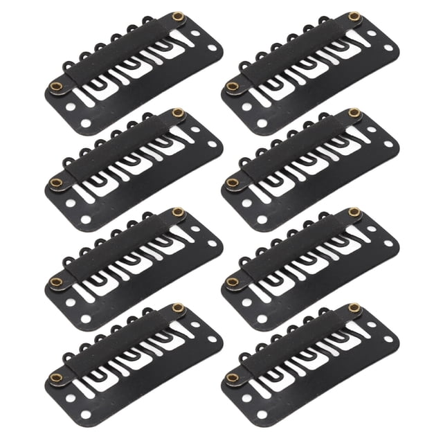 Clips de extensión de cabello para dientes, 100 piezas, 6 dientes, clips para peluca, clips para peluca, lograr más