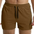 thumbnail image 5 of Zimjoy Gym Shorts for Men Muscle Quick Dry Work Out Summer Shorts Casual Side Split Drawstring Short Pants Comfy Low Waist Light Short Pants, Khaki XL, 5 of 6